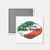 Aimant Genova Conte Verde Étiquette de bagages (Recto/Verso)