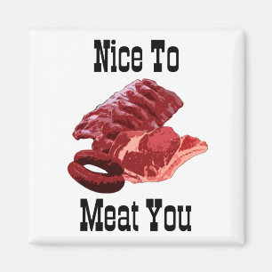 Aimant "GENTIL À LA VIANDE VOUS !"  Conceptions aliéné