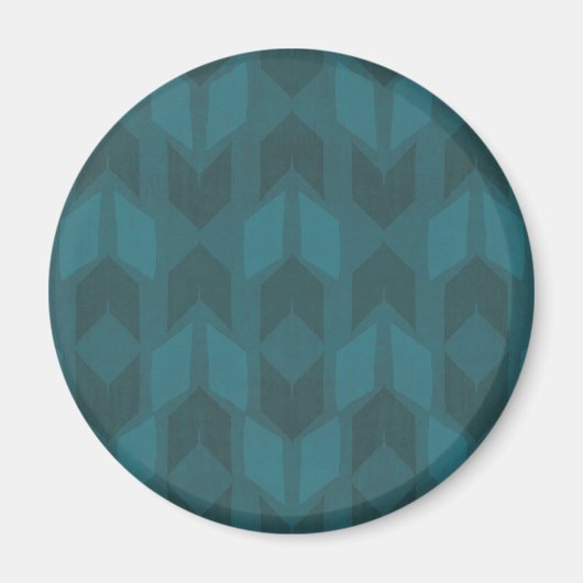 Aimant Geo Step extérieur | Motif Turquoise foncé (Devant)