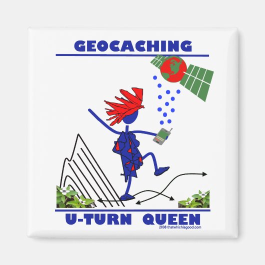 Aimant Geocache U Turn Queen (Devant)