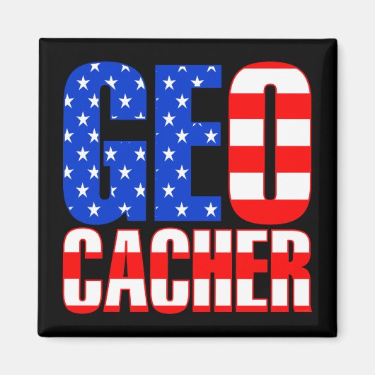 Aimant Geocacher américain (Devant)