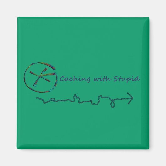 Aimant Géocaching Avec Stupide (Devant)