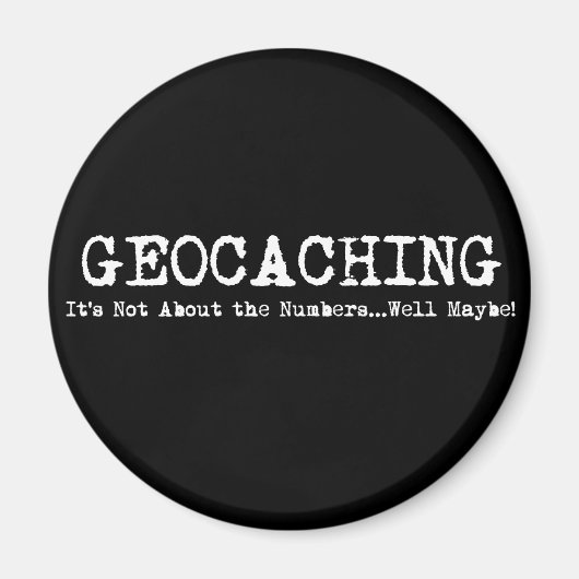 Aimant Géocaching...il ne s'agit pas seulement des chiffr (Devant)