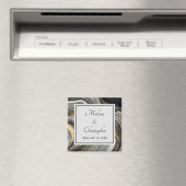 Aimant Géode d'or et de gris moderne Mariage minéral (In Situ (Lave-vaisselle))