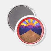 Aimant Géologie du ventilateur Alluvial (Recto/Verso)