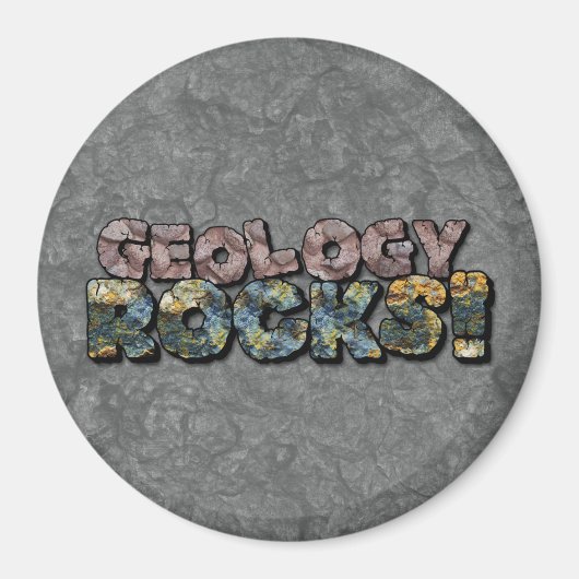 Aimant géologie rocks! Humour scientifique Geek nerd (Devant)