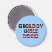Aimant Geology Girls Rock ! (Drapeau américain) (Recto/Verso)