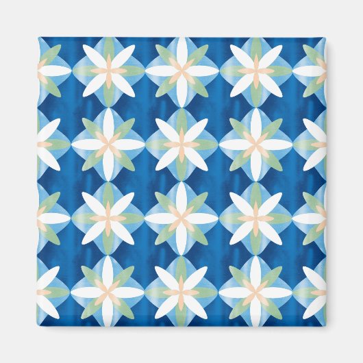 Aimant Geometric diamond flowers (Devant)