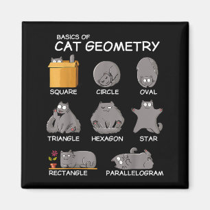Aimant Géométrie de chat Math drôle de chat Cadeaux pour
