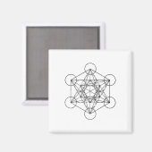 Aimant Géométrie sacrée Cube de Métatron Psychedelique Vi (Recto/Verso)