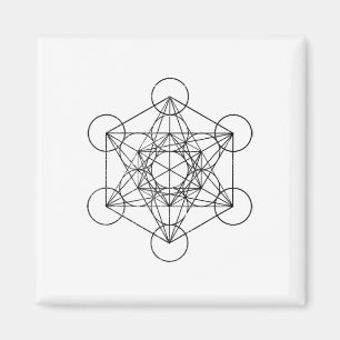 Aimant Géométrie sacrée Cube de Métatron Psychedelique Vi