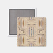 Aimant géométrique beige de plage (Recto/Verso)