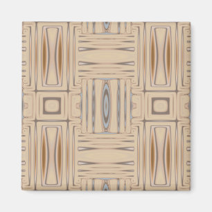 Aimant géométrique beige de plage