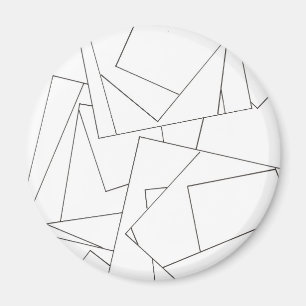 Aimant Géométrique noir et blanc