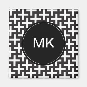 Aimant Géométrique noir et blanc