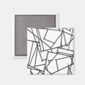 Aimant Géométrique noir et blanc (Recto/Verso)