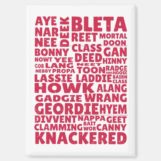 Aimant Geordie slang (Recto)