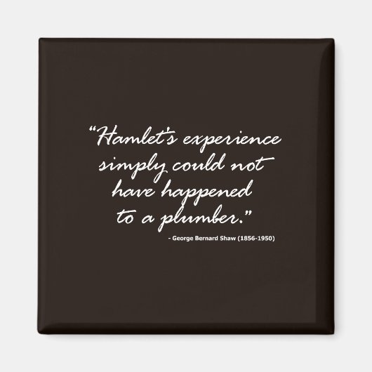 Aimant George Bernard Shaw sur Hamlet (Devant)