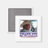 Aimant George Bush/Merci ! (Recto/Verso)