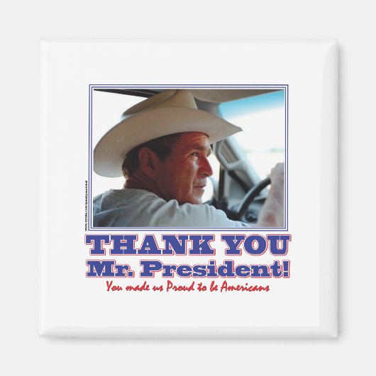 Aimant George Bush/Merci ! (Devant)