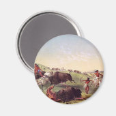 Aimant George Catlin - Chasse au bison (Recto/Verso)