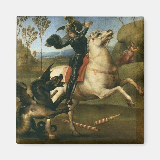 Aimant George et le Dragon (par Raphael) (Devant)