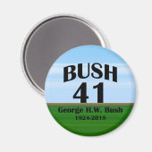 Aimant George H.W. Bush 1924-2018 (Recto/Verso)