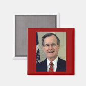 Aimant George H. W. Bush 41 (Recto/Verso)