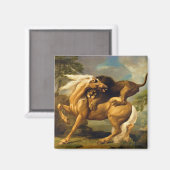 Aimant George Stubbs | A Lion Attacking a Horse, c.1762 (Recto/Verso)