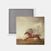 Aimant George Stubbs | Bay Malton avec John Singleton Up, (Recto/Verso)