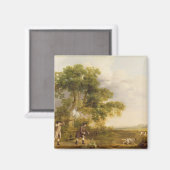 Aimant George Stubbs | Deux Tirs de Gentlemen (huile sur  (Recto/Verso)