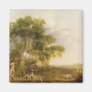 Aimant George Stubbs tir de deux messieurs (l'huile