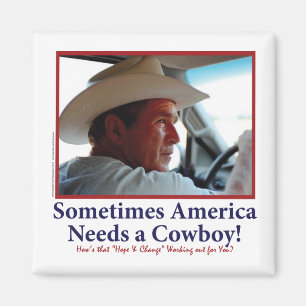 Aimant George W Bush dans le casquette de cowboy