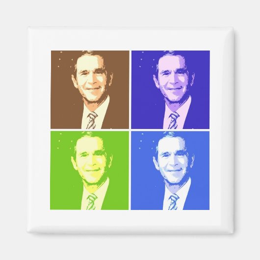 Aimant George W Bush Pop Art (Devant)