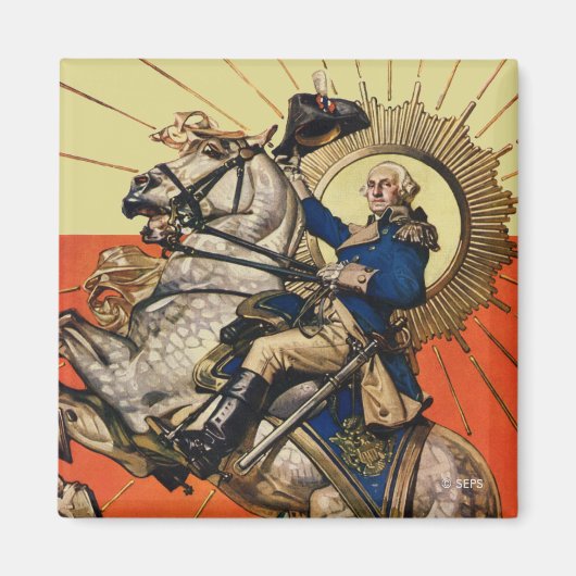 Aimant George Washington à cheval (Devant)