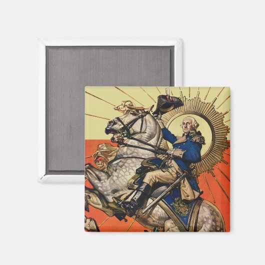 Aimant George Washington à cheval (Recto/Verso)