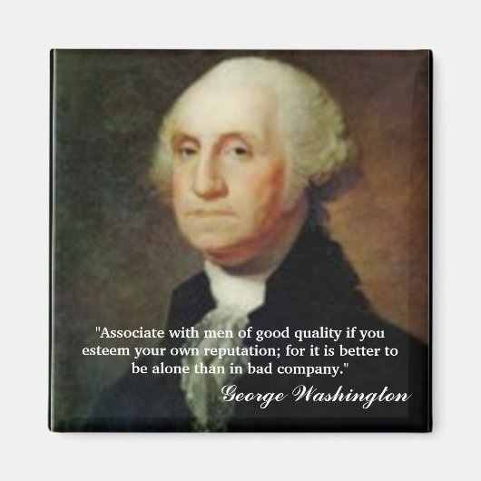Aimant George Washington Citation "Associer avec..." (Devant)