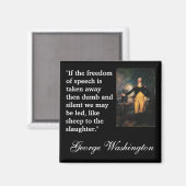 Aimant George Washington Cite "Si la liberté de..." (Recto/Verso)