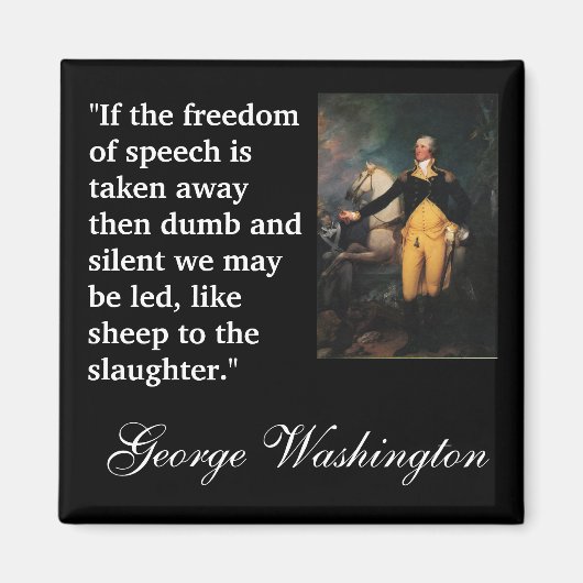 Aimant George Washington Cite "Si la liberté de..." (Devant)