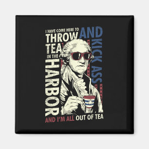 Aimant George Washington Jetant Tea Kick 4 juillet