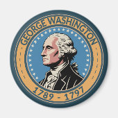 Aimant George Washington US President Illustration Badge (Devant)