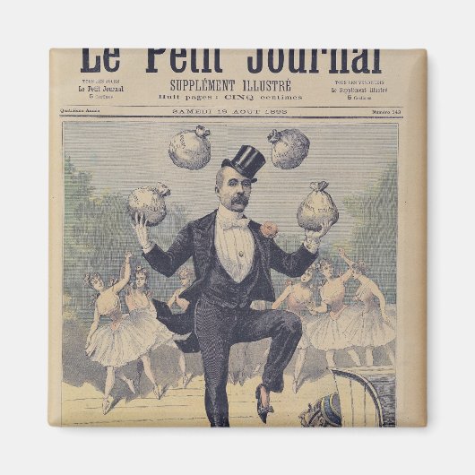Aimant Georges Clemenceau sacs de jonglage d'anglais (Devant)