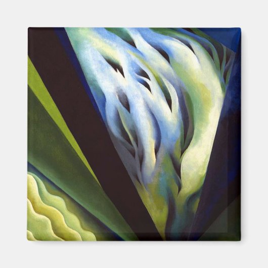 Aimant Georgia O Keeffe Musique bleue et verte (Devant)