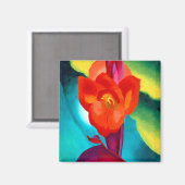 Aimant Georgia O Keeffe Red Canna (Recto/Verso)