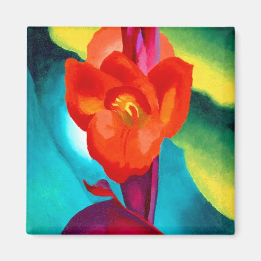 Aimant Georgia O Keeffe Red Canna (Devant)