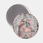 Aimant Georgian Lady Dancing - Pink and Blue (Recto/Verso)