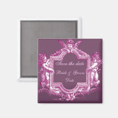 Aimant Georgiana (prune) Enregistrer la date (Recto/Verso)