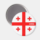 Aimant Géorgie Drapeau charmant patriotique (Recto/Verso)