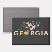 Aimant Géorgie États-Unis d'Amérique (Recto/Verso)