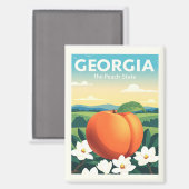 Aimant Géorgie vintage (Recto/Verso)